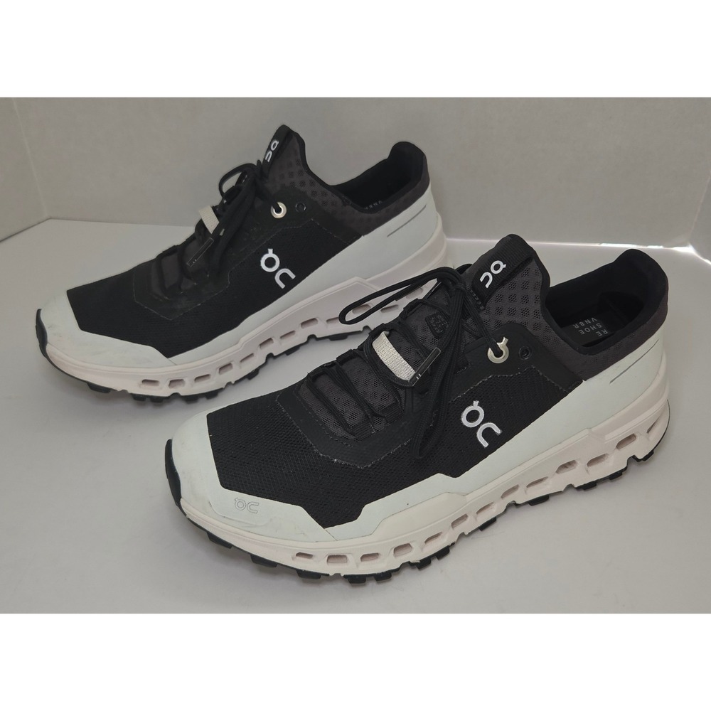 On Running Cloudultra Women Black White Trail Running Shoes Sneakers W8 Athletic